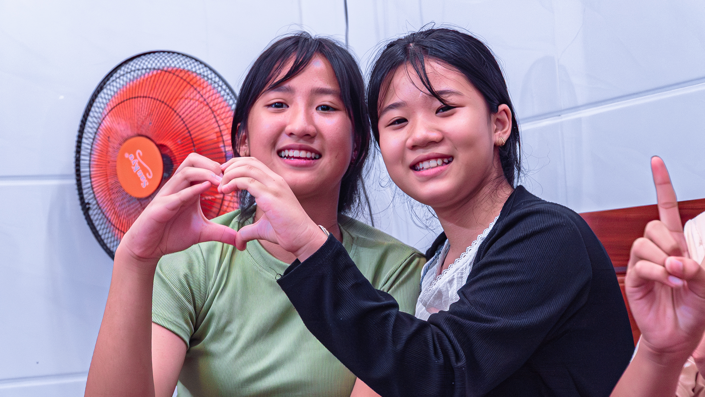 Students learning English